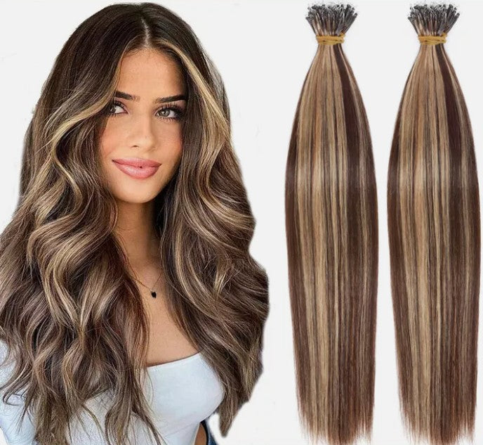 100g Nano Ring Hair Extensions Double Drawn #4/27