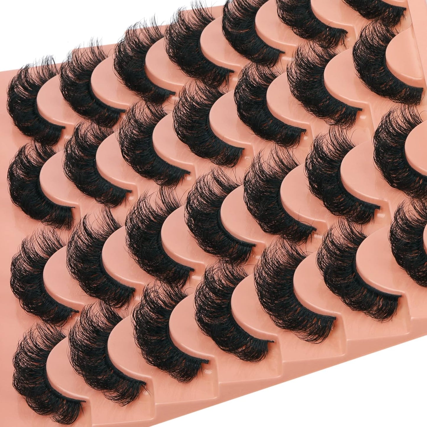 Labella 14 Pairs 6D Russian D Curl Strip Eyelashes - Premium Quality Lashes