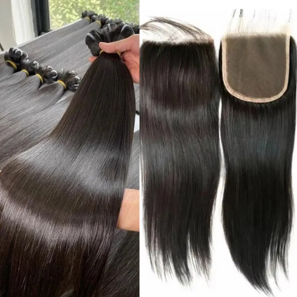 Supreme Plus Raw Virgin Hair Extensions 3 Bundles & Hd Closure - Peruvian Hair