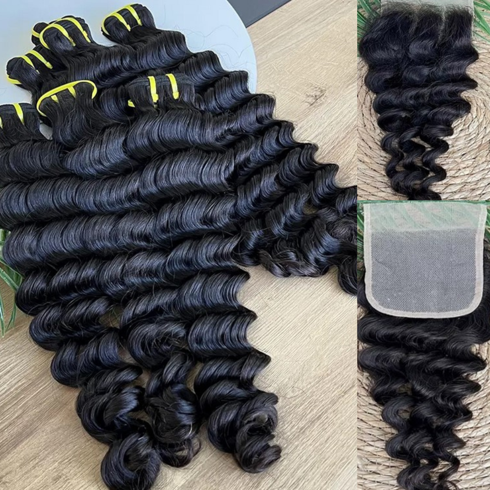 Supreme Plus Raw Virgin Hair Extensions 3 Bundles & Hd Closure - Peruvian Hair