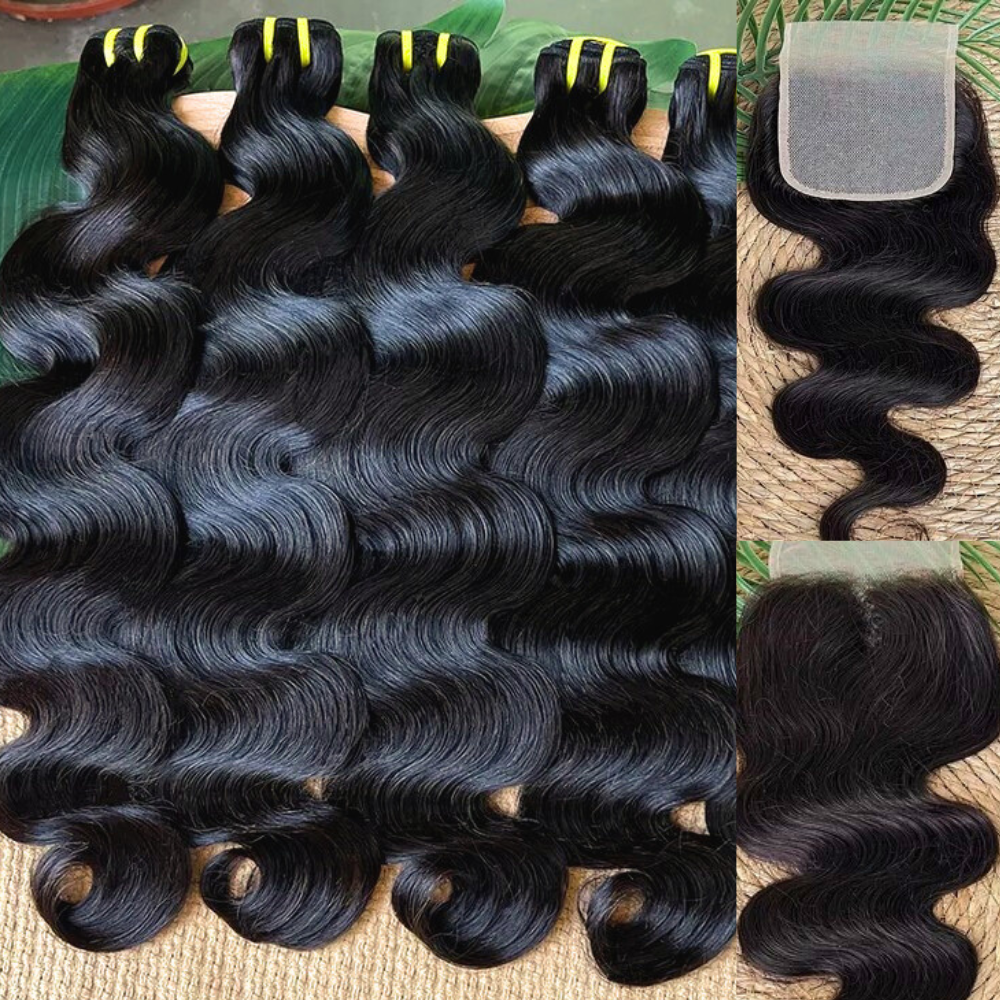 Supreme Plus Raw Virgin Hair Extensions 3 Bundles & Hd Closure - Peruvian Hair