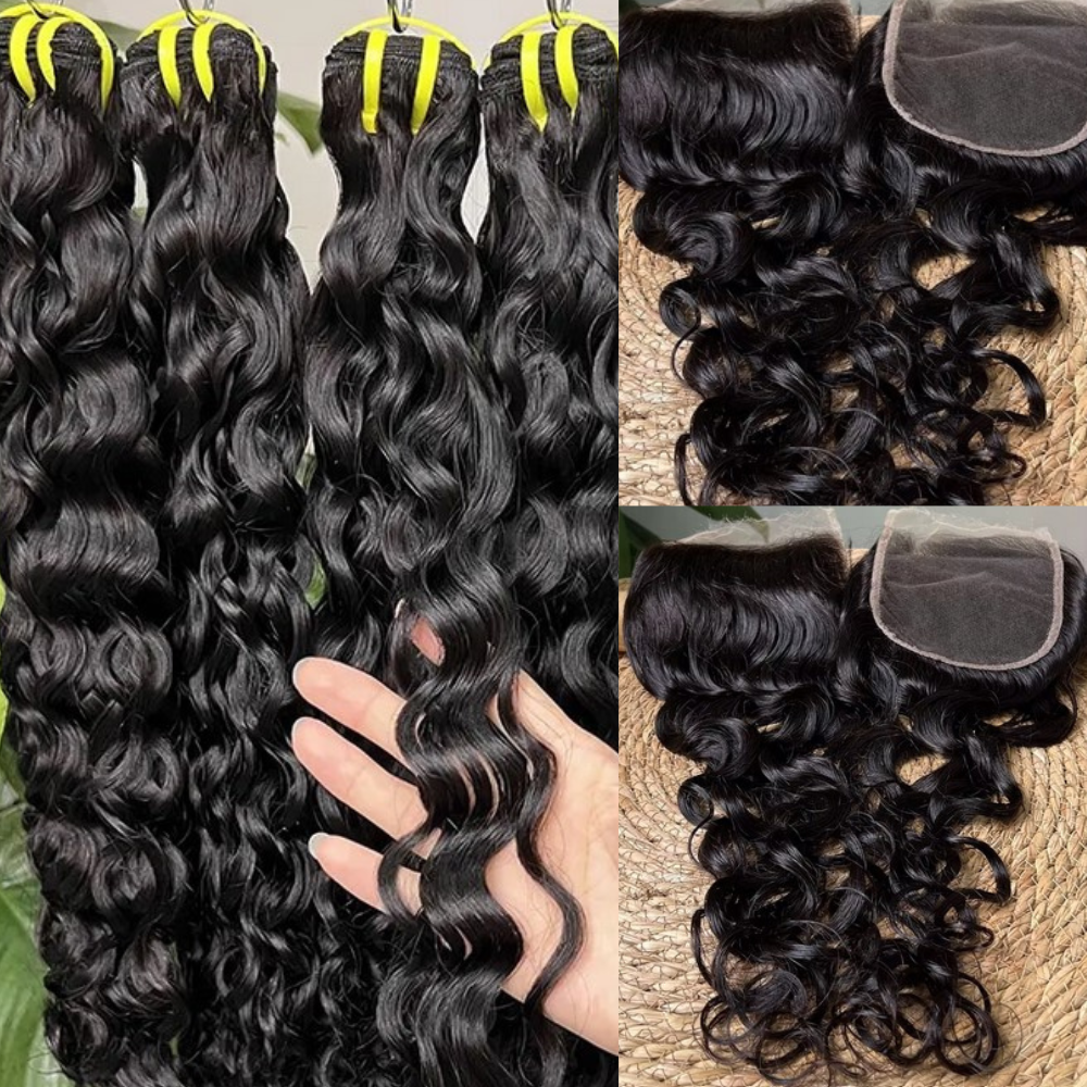 Supreme Plus Raw Virgin Hair Extensions 3 Bundles & Hd Closure - Peruvian Hair