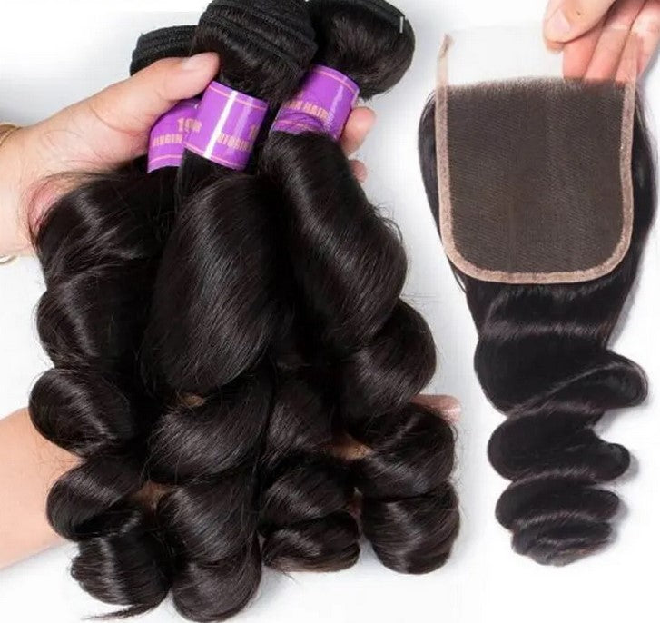 Supreme Plus Raw Virgin Hair Extensions 3 Bundles & Hd Closure - Peruvian Hair