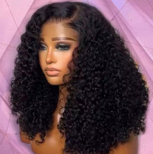 Qinta Pixie Curls Pre-bleached Knots HD Raw Hair Glueless Lace Wig 200% - 250% Density