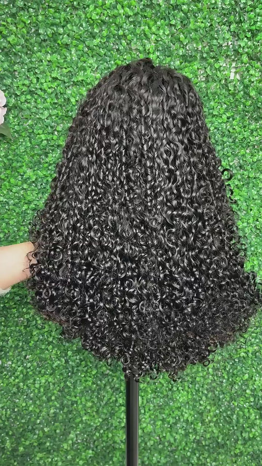 Qinta Pixie Curls Pre-bleached Knots HD Raw Hair Glueless Lace Wig 200% - 250% Density