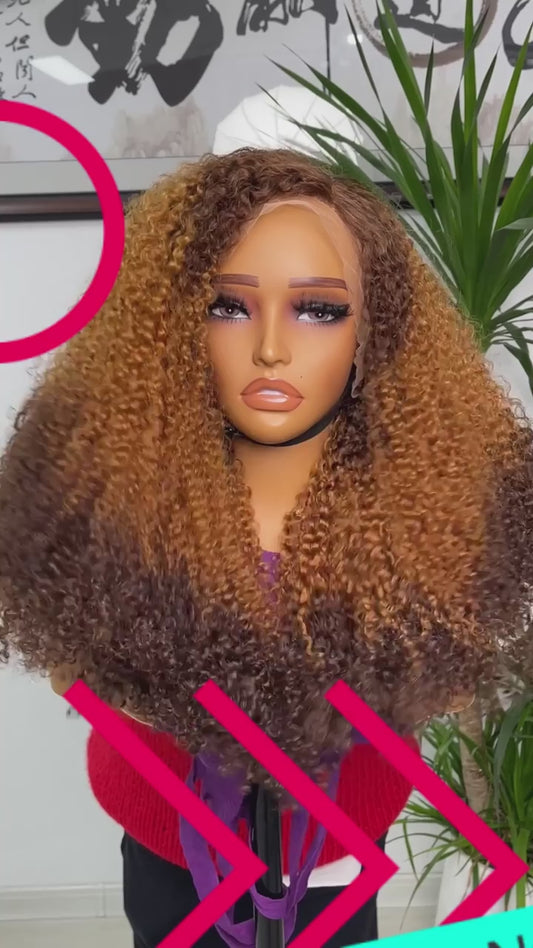 Zorah Pixie Curls Pre-bleached Knots HD Raw Hair Glueless Lace Wig 200% - 250% Density