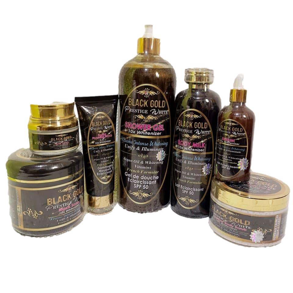 Extra White Maximum whitening Lotion Set - Black gold Skin Lightening Lotion Full Set