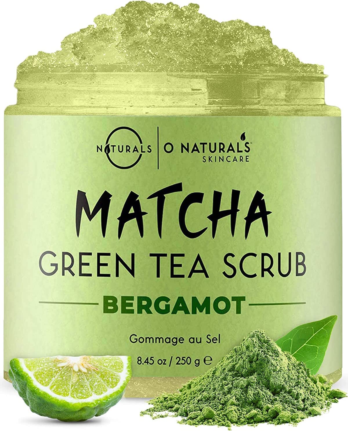Exfoliating Matcha & Bergamot Facial Scrub, Body Scrub