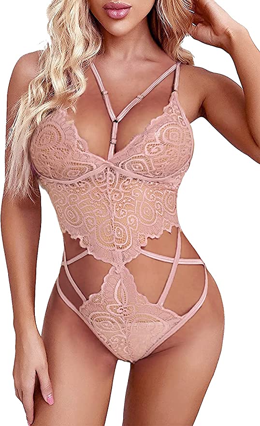Hold Me Body Teddy Lingerie- Pink