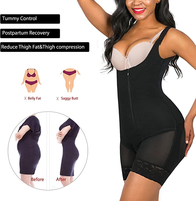 Fajas ColombianasShapewear Tummy Control Body Shaper Butt Lifter Thigh Slimmer Shorts