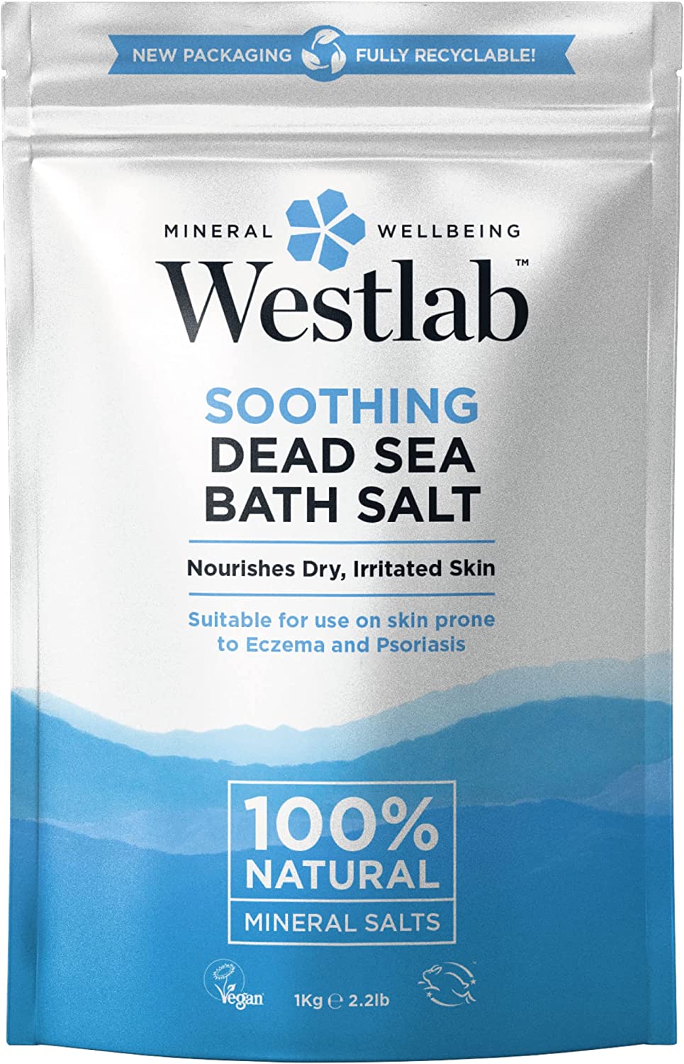 Dead Sea Salts 1kg | Rich in Magnesium, Calcium and Potassium | Pure and Unscented | Natural Mineral Salts