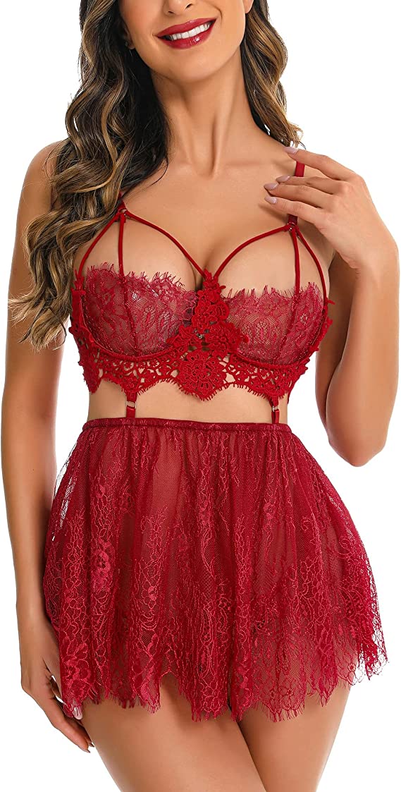 Diamond Kiss Babydoll LIngerie Lace Chemise