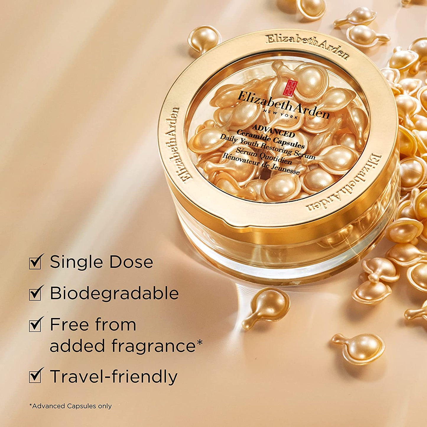 Elizabeth Arden Advanced Ceramide Capsules Daily Youth Restoring Face Serum (30 pcs) Anti-Ageing Skincare to Nourish & Firm, for Day & Night