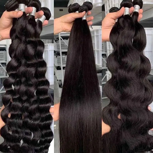 Supreme Plus Raw Virgin Hair Extensions 3 Bundles & Hd Closure - Brazilian Hair