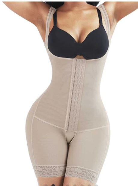 Fajas Colombianas High Compression Tummy Control Fajas Colombianas Full Body Shaper Hook & Zipper Butt Lifter Thigh Slimmer Shorts All in One Bodysuit