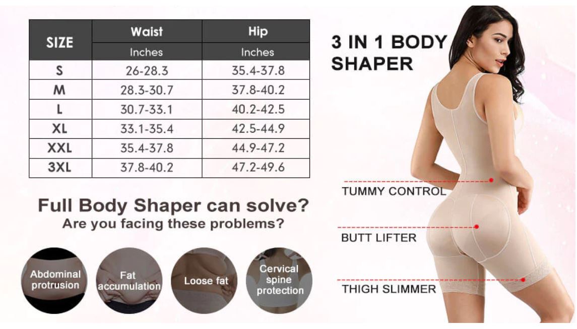 Fajas Colombianas High Compression Tummy Control Fajas Colombianas Full Body Shaper Hook & Zipper Butt Lifter Thigh Slimmer Shorts All in One Bodysuit