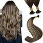 100g Nano Ring Hair Extensions Double Drawn  Ash Brown #4/18/4