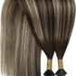 100g Nano Ring Hair Extensions Double Drawn  Ash Brown #4/18/4