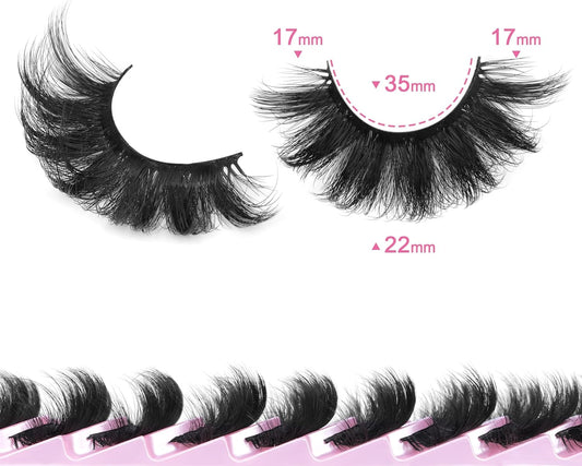 Voluminous Fluffy False Eyelashes 20mm Strip lashes - Premium Quality Lashes