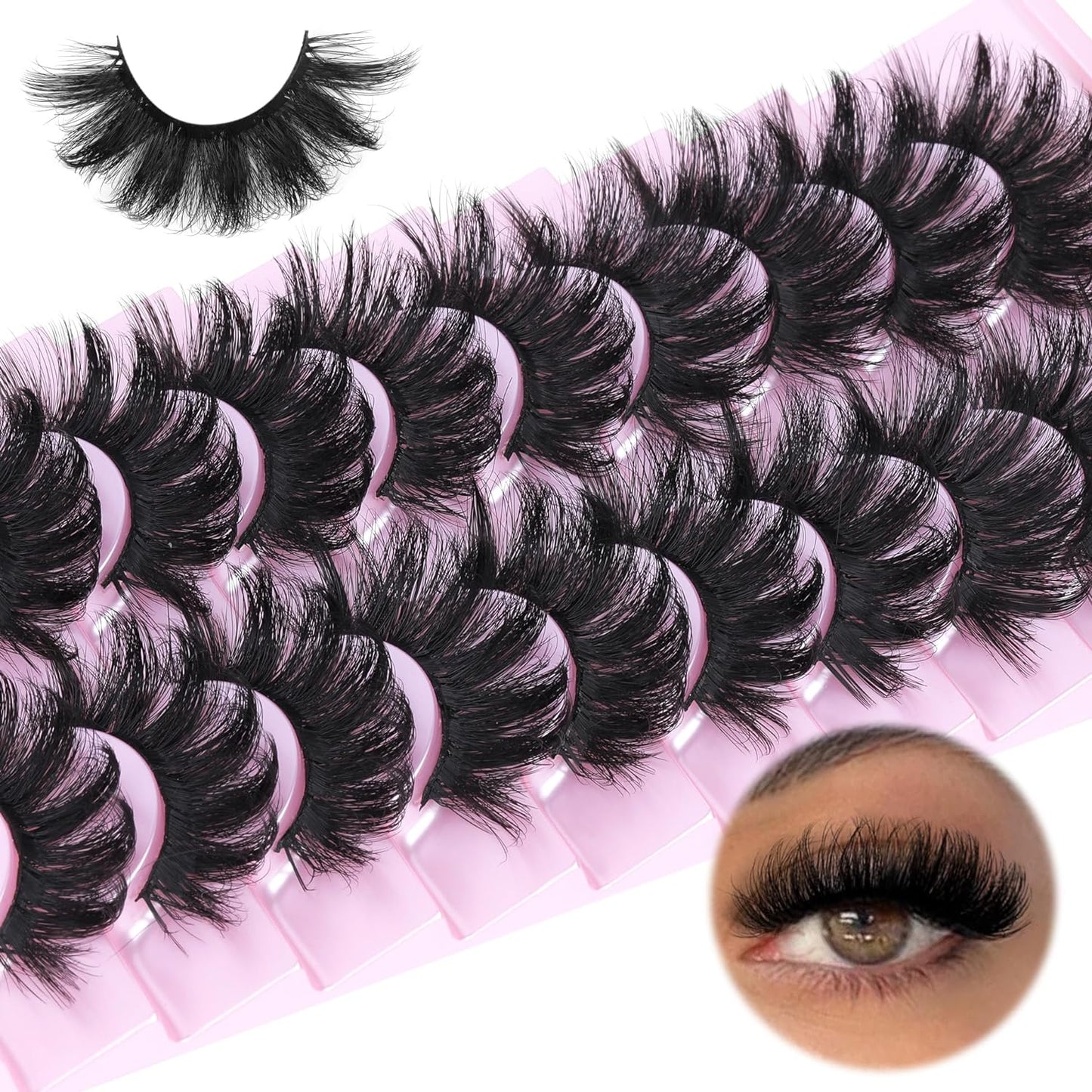 Voluminous Fluffy False Eyelashes 20mm Strip lashes - Premium Quality Lashes