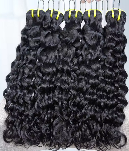 Supreme Plus Raw Virgin Hair Extensions Italian Wave Bundles -  Brazilian Hair Peruvian Hair