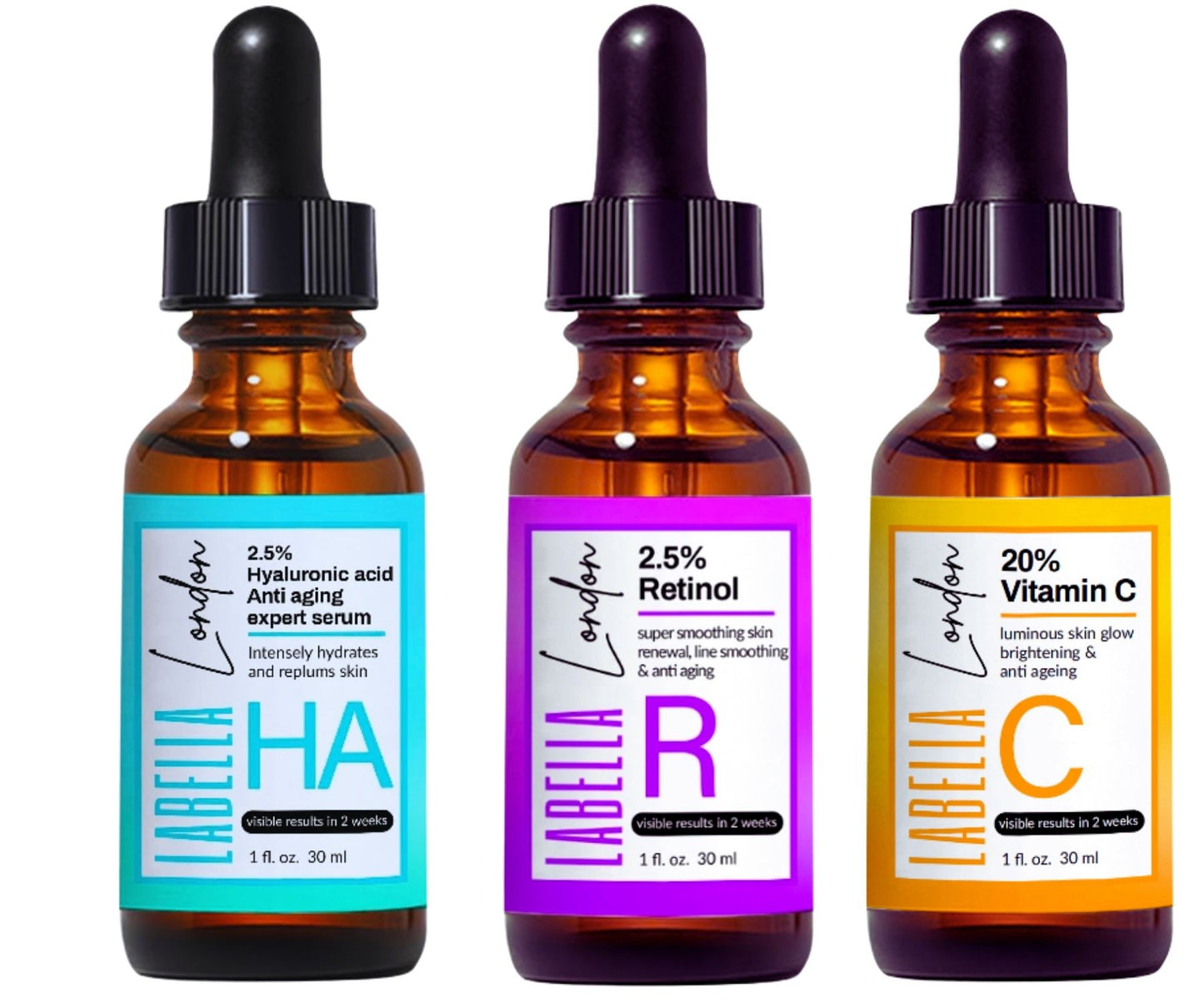 20% Vitamin C Face Serum 2.5% Retinol 2.5% Face Serum  Hyaluronic Acid Serum Anti Aging Face Serum