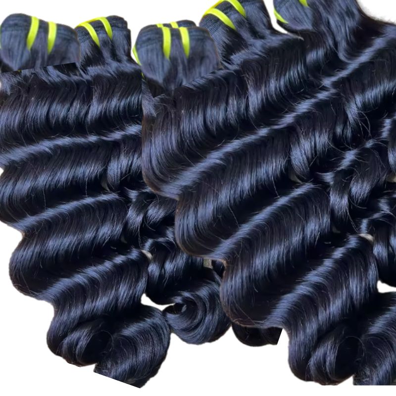 Supreme Plus Raw Virgin Hair Extensions Deep Wave Bundles -  Brazilian Hair Peruvian Hair