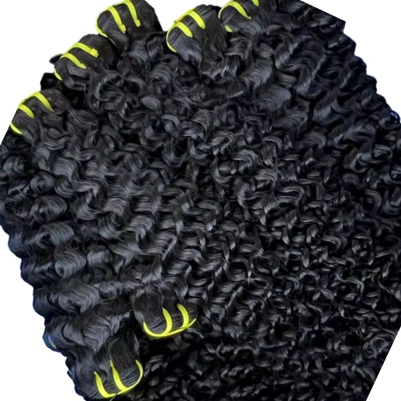 Supreme Plus Raw Virgin Hair Extensions  Deep Curly  Bundles -  Brazilian Hair Peruvian Hair