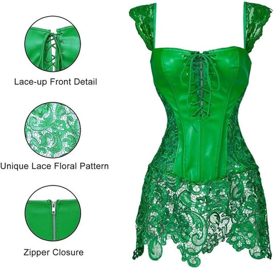 Ravish bustier corset Dress Lingerie - Green