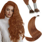 100g Nano Ring Hair Extensions Double Drawn #Copper