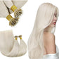 100g Nano Ring Hair Extensions Double Drawn Ice Blonde
