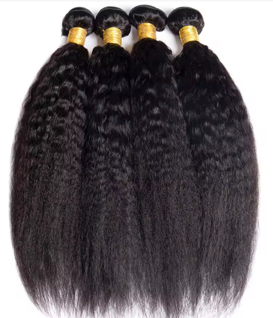 Premium Virgin Hair Extensions Kinky Straight Bundles ( Brazilian Hair & Peruvian Hair)