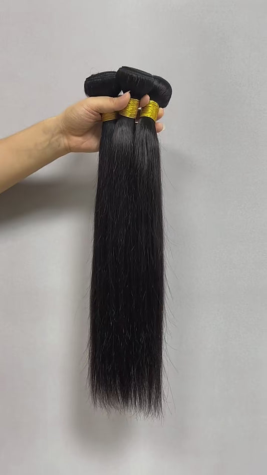 Premium Virgin Hair Extensions Straight Bundles ( Brazilian Hair & Peruvian Hair)