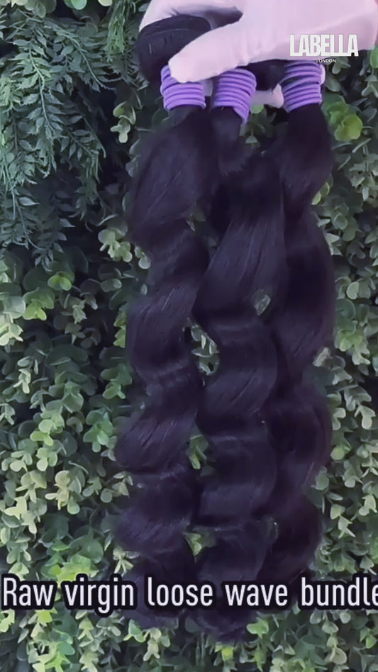 Supreme Plus Raw Virgin Hair Extensions  Loose Wave  Bundles -  Brazilian Hair Peruvian Hair