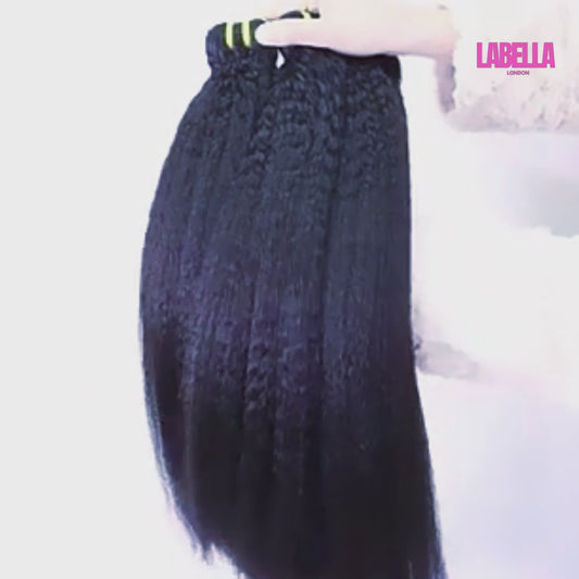 Supreme Plus Raw Virgin Hair Extensions Kinky Straight Bundles -  Brazilian Hair Peruvian Hair