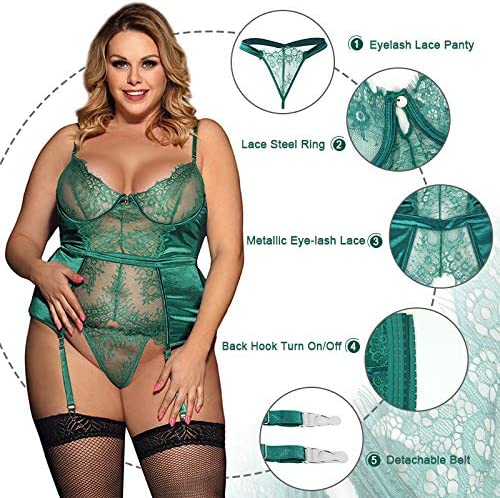 Bella Push-Up Basque Set - Sexy Bustier with Suspender corset Lingerie –  Labella