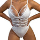 Diamond Kiss Teddy Lingerie Lace Bodysuit One Piece