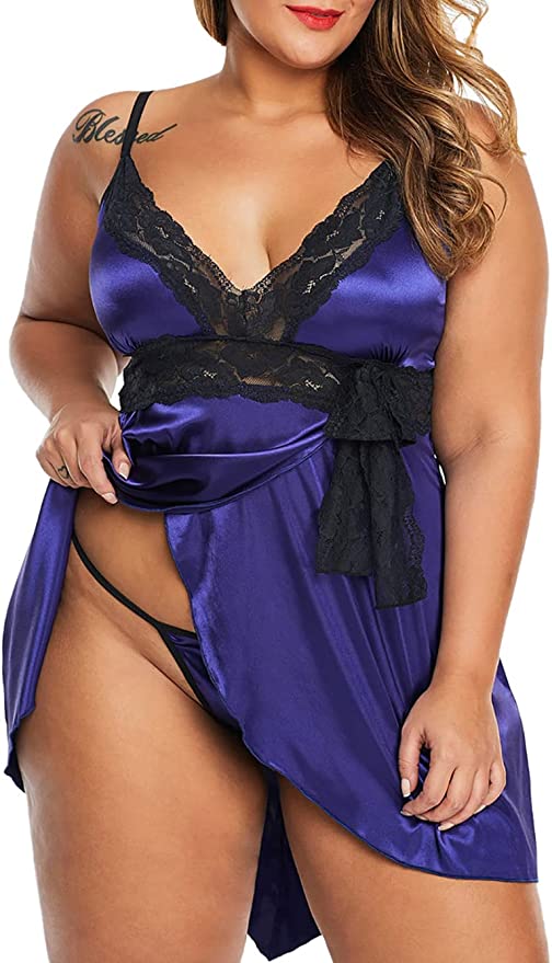 Luxy Plus Size Babydoll Lace Chemise