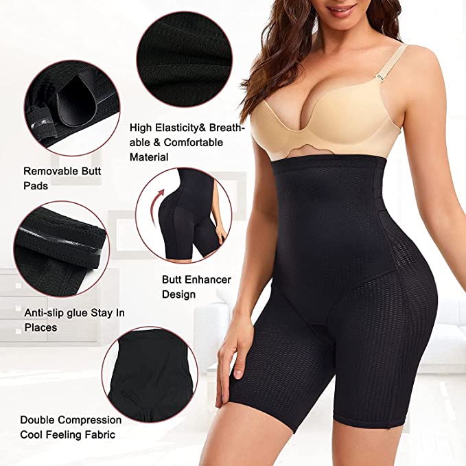 Body Shaper Shorts butt lifter Bum & Hips enhancer tummy control high waist shapewear
