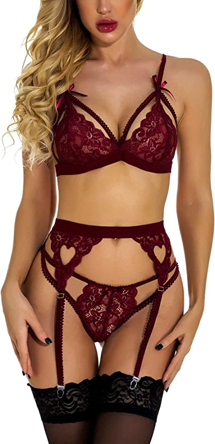Desire Lace Garter Lingerie Set