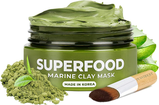 Facial Mask Clay Mask - 100% Vegan Face Mask with Avocado & Green Tea